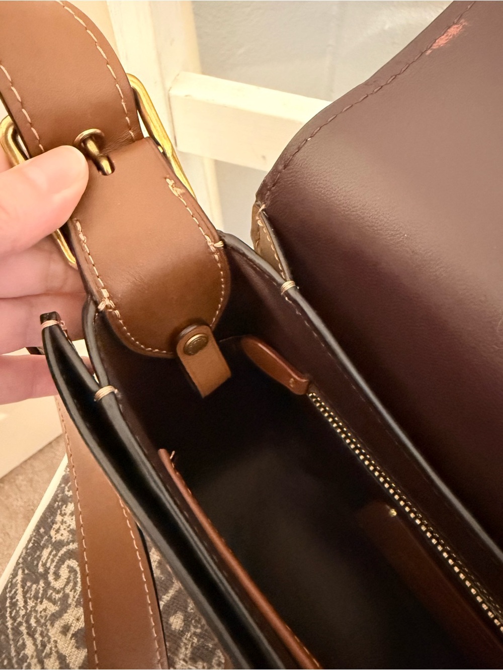 Coach 1941 Courier Leather Crossbody - Sienna - Picture 6 of 10